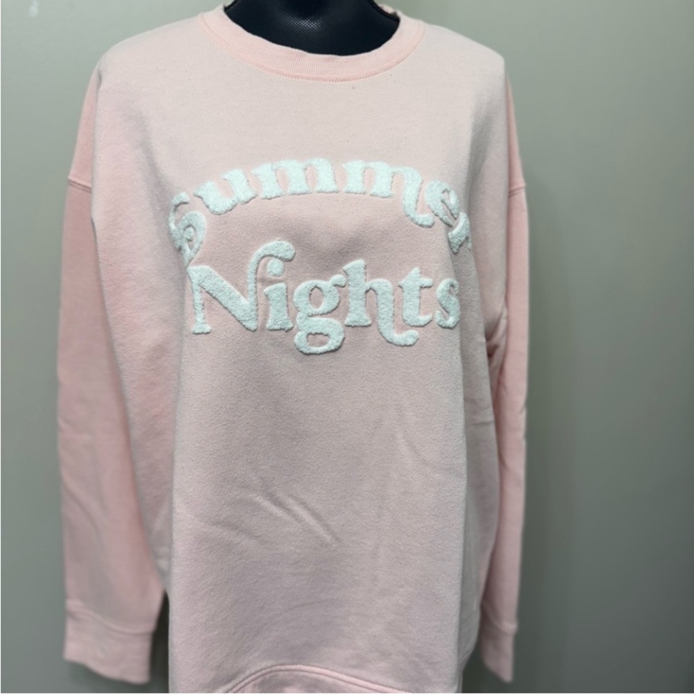 Spiraleah Women’s Summer Nights “ Pink Crewneck Sweatshirt XL